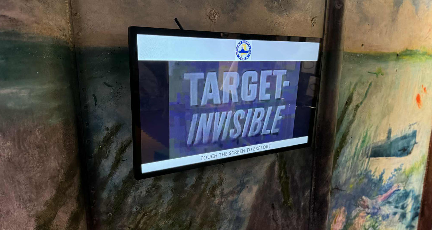 32 Inch Touchscreen running Lightbox 3 at USS Alabama Battleship Memorial Park