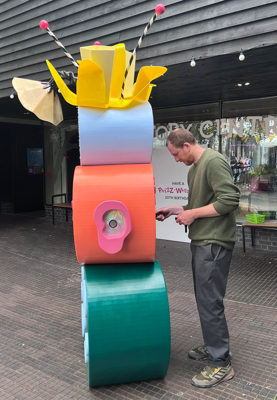 U-Turn in use in bespoke build at Roald Dahl Museum (portrait)