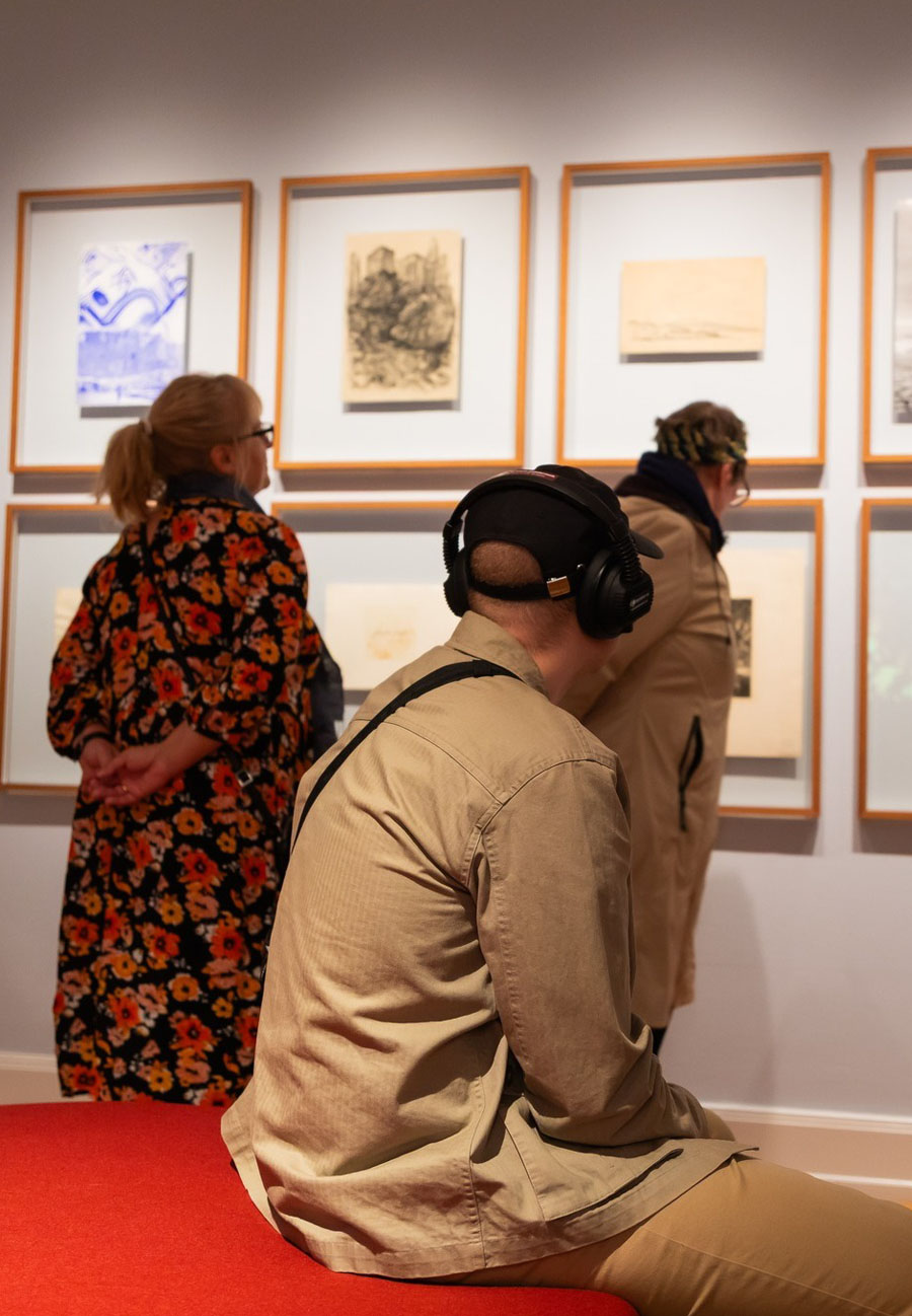 MKII Headphones in use at Vejle Art Museum (portrait)