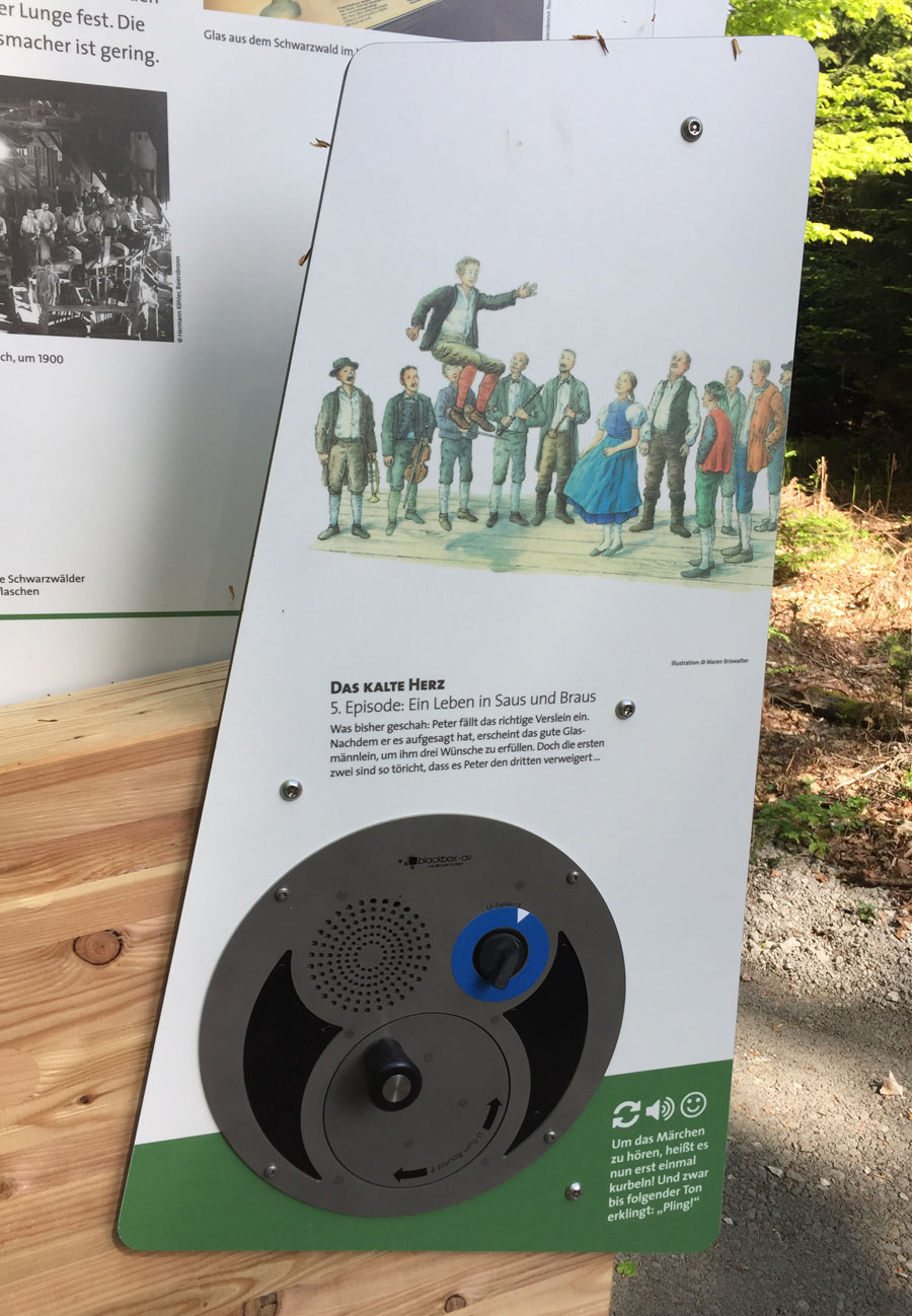Oversized U-Turn Round installed in an interactive station at The Cold Heart Fairytale Trail (portrait)