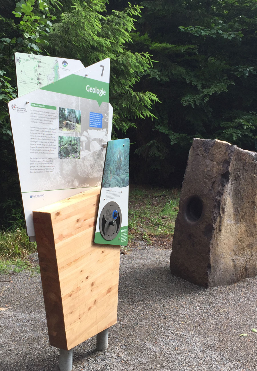 Oversized U-Turn Round installed in one of the ten interactive stations at The Cold Heart Fairytale Trail (portrait)