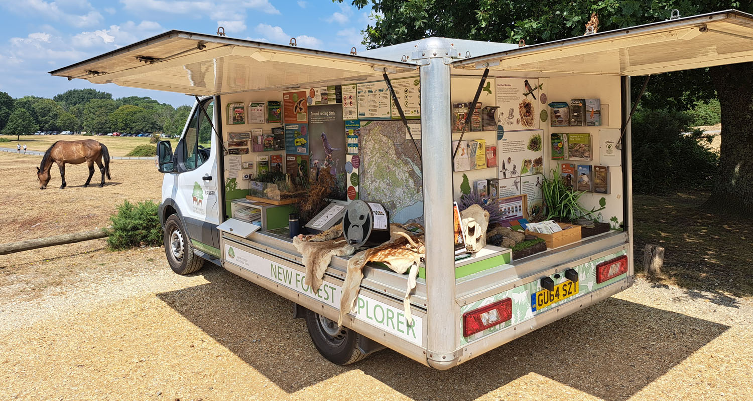 U-Turn Round as part of mobile exhibition in New Forest National Park